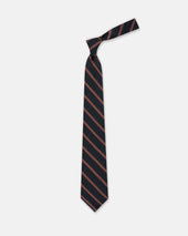 Purple Triple Stripe Irish Poplin Tie