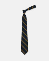 Gold Double Stripe Irish Poplin Tie