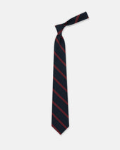 Burgundy Double Bar Stripe Irish Poplin Tie