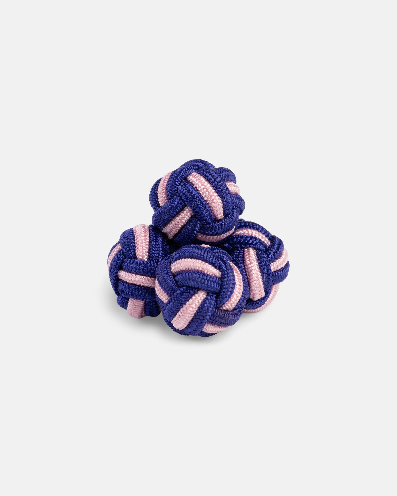 Purple Pink Monkey S Fist Silk Knot Cufflinks