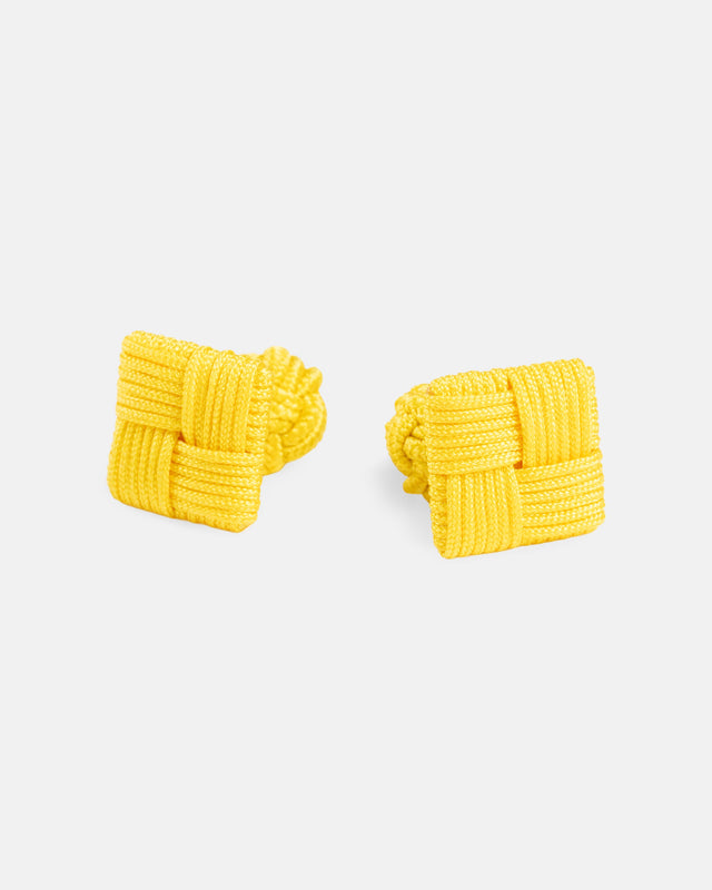 Yellow Combo Knot Cufflinks