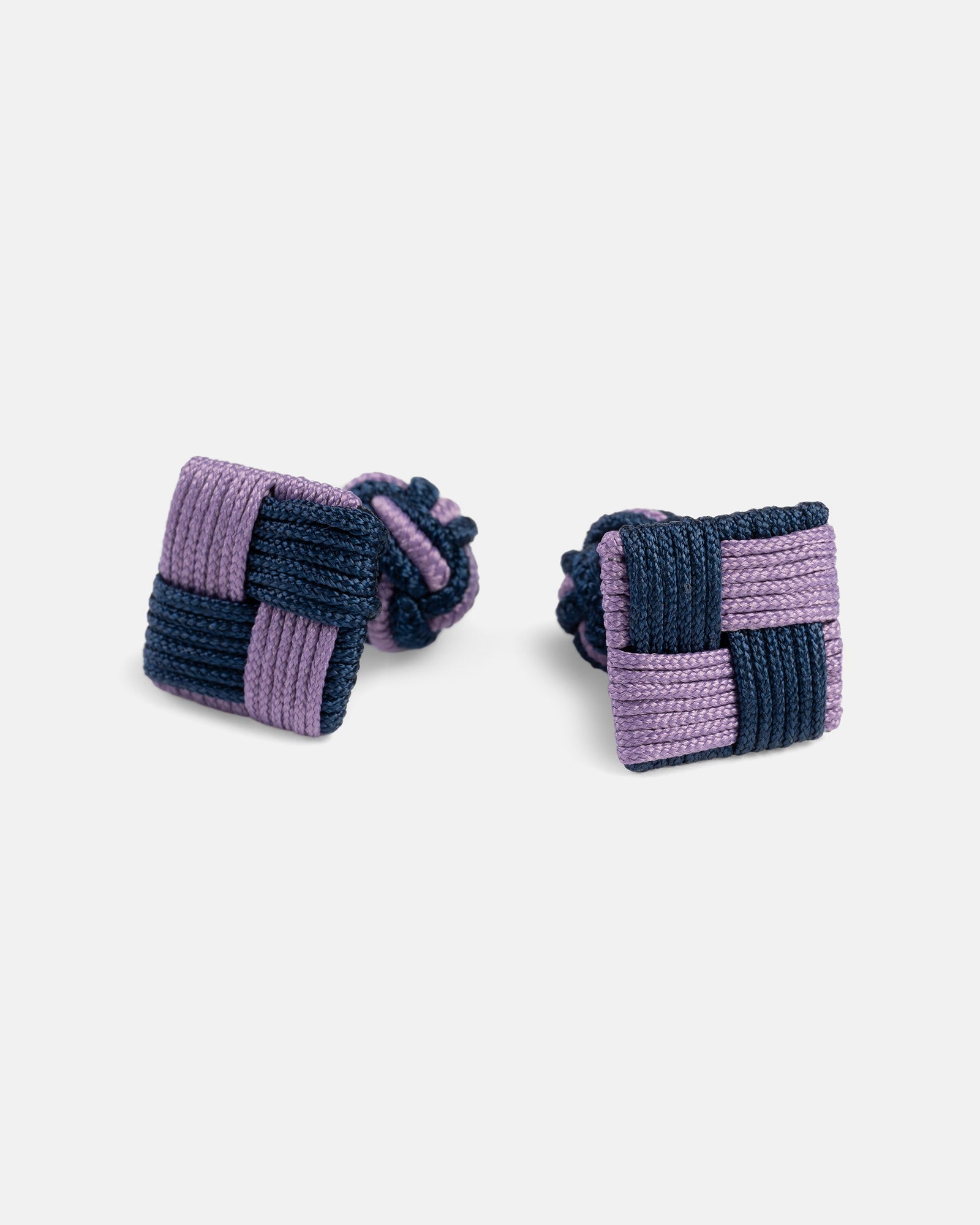 Navy Light Purple Combo Knot Cufflinks