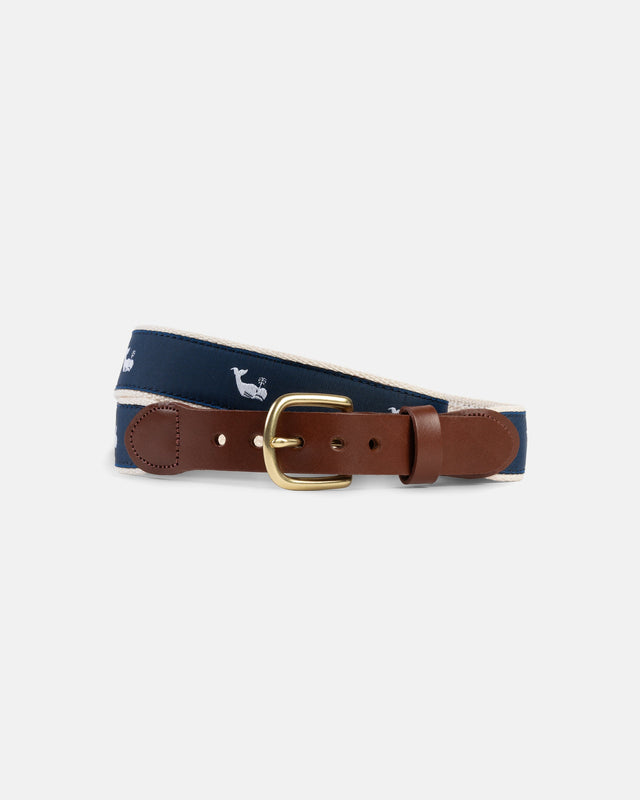 Made In Usa Whales Motif Belt