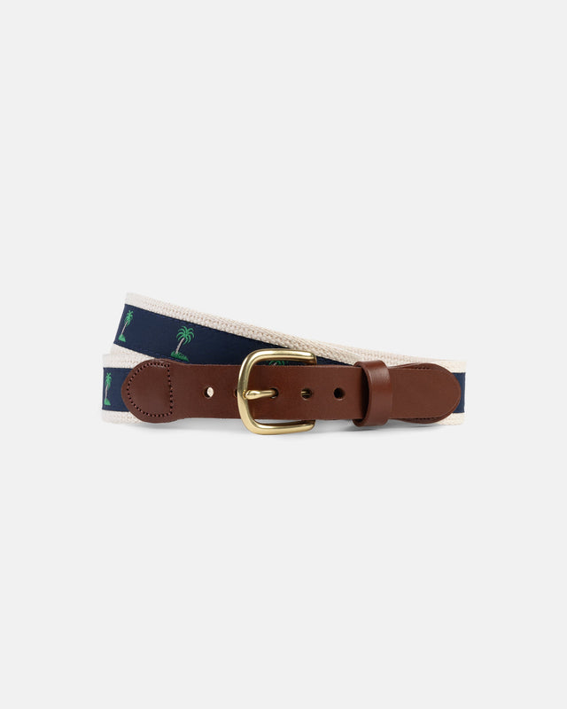 Made In Usa Palm Trees Motif Belt