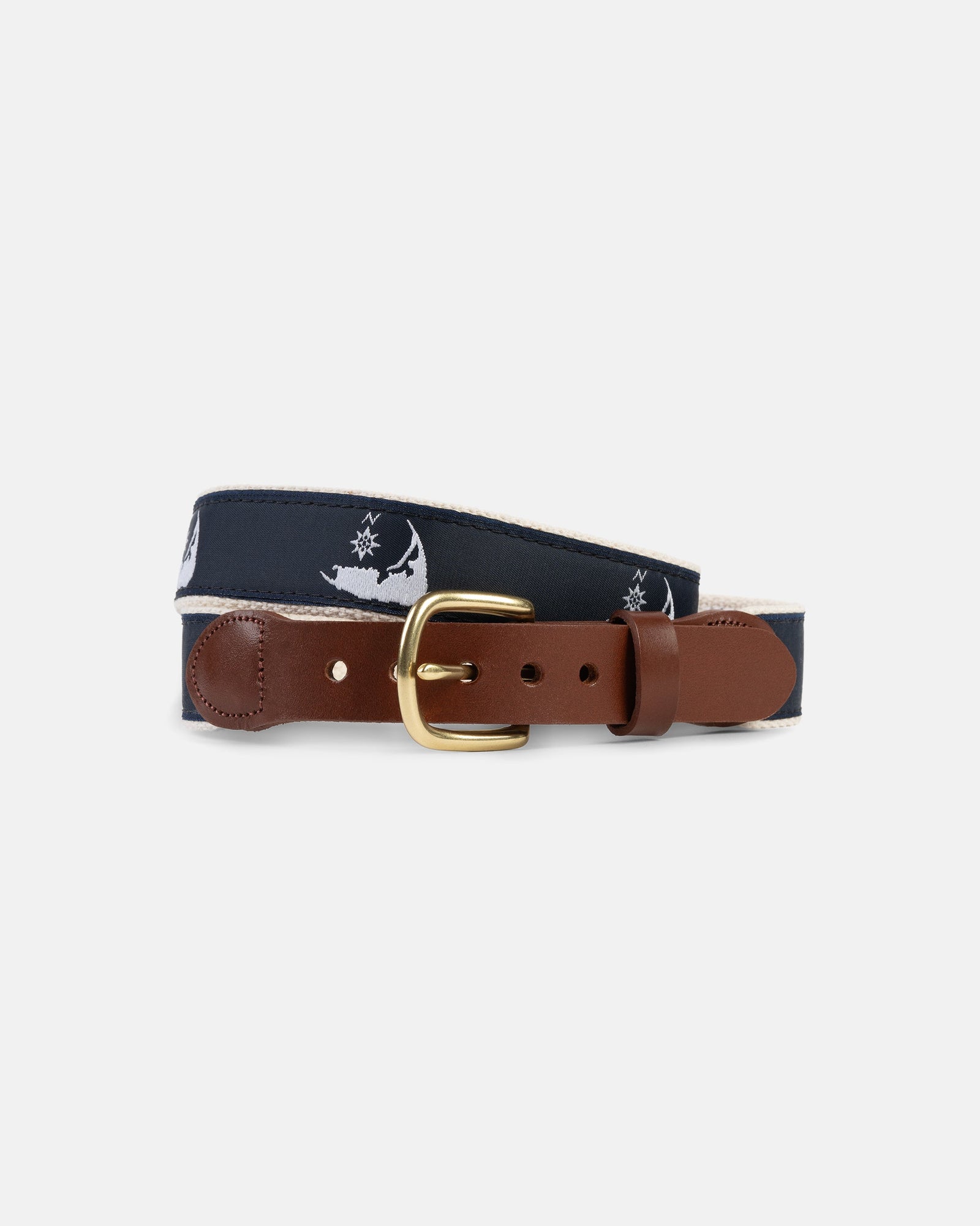 Made In Usa Nantucket Motif Belt