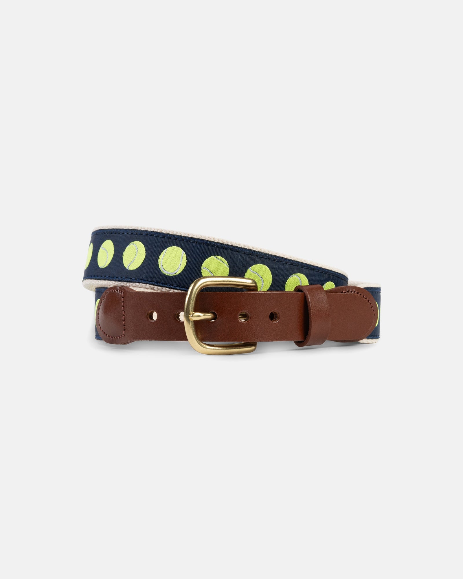 Made In Usa Tennis Balls Motif Belt