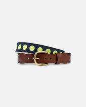 Made In Usa Tennis Balls Motif Belt
