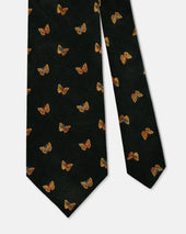 Made In Uk Green Butterflies Club Tie