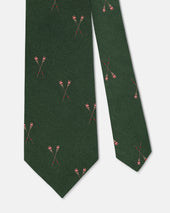 Made In Uk Green Oars Club Tie