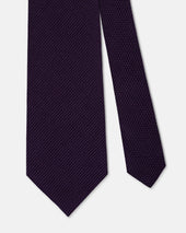 Made In Uk Solid Purple Grenadine Tie