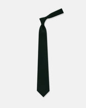 Made-in-UK Solid Green Grenadine Tie