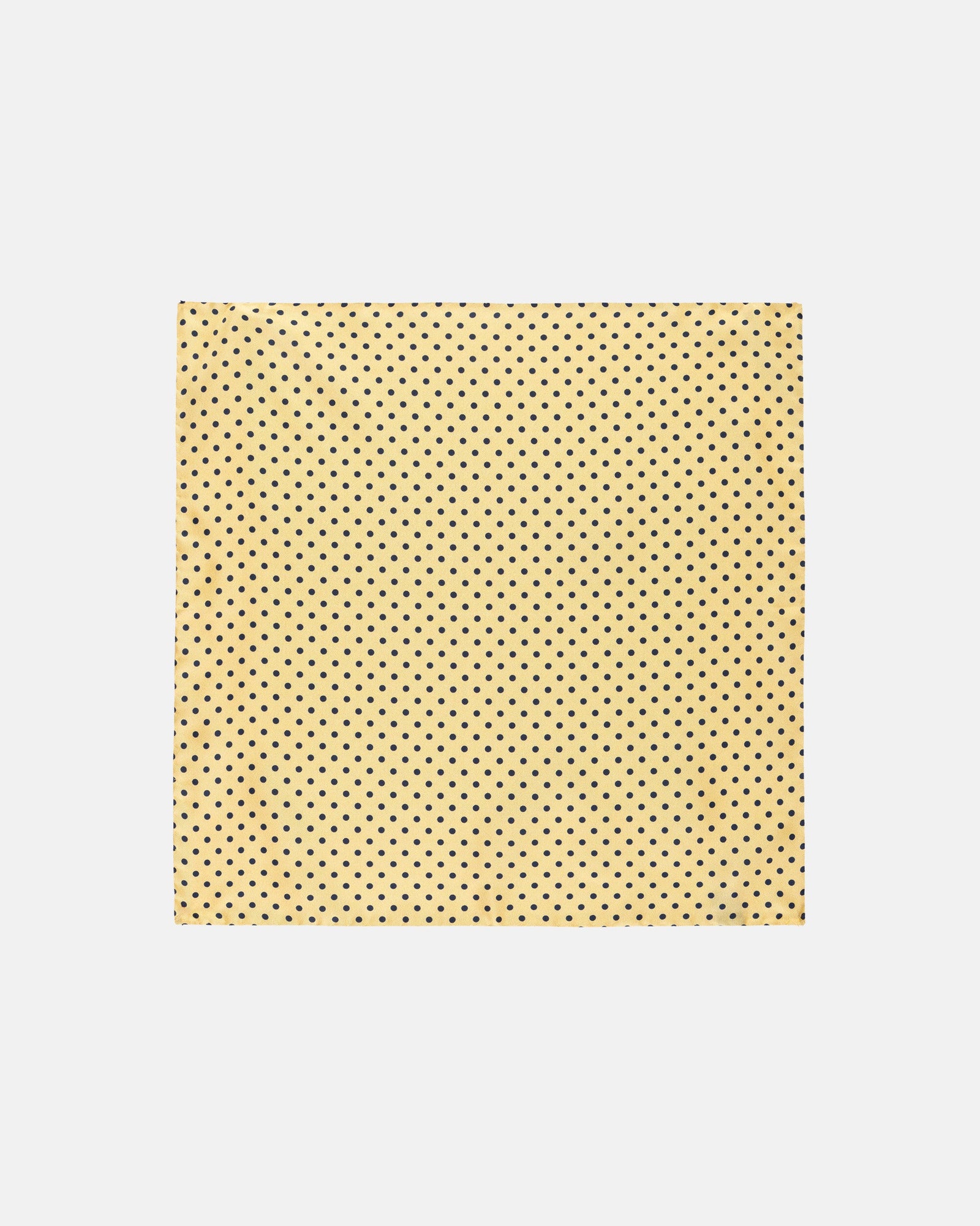Made In Italy Navy Polka Dot Silk Pocket Square