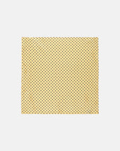 Made-in-Italy Yellow & Navy Polka Dot Silk Pocket Square