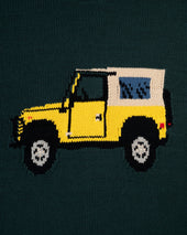 Defender Intarsia Knit Cotton Sweater