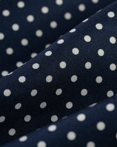Made In Italy White Polka Dot Silk Pocket Square