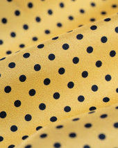 Made In Italy Navy Polka Dot Silk Pocket Square