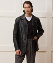 Italian Leather Cafe Jacket