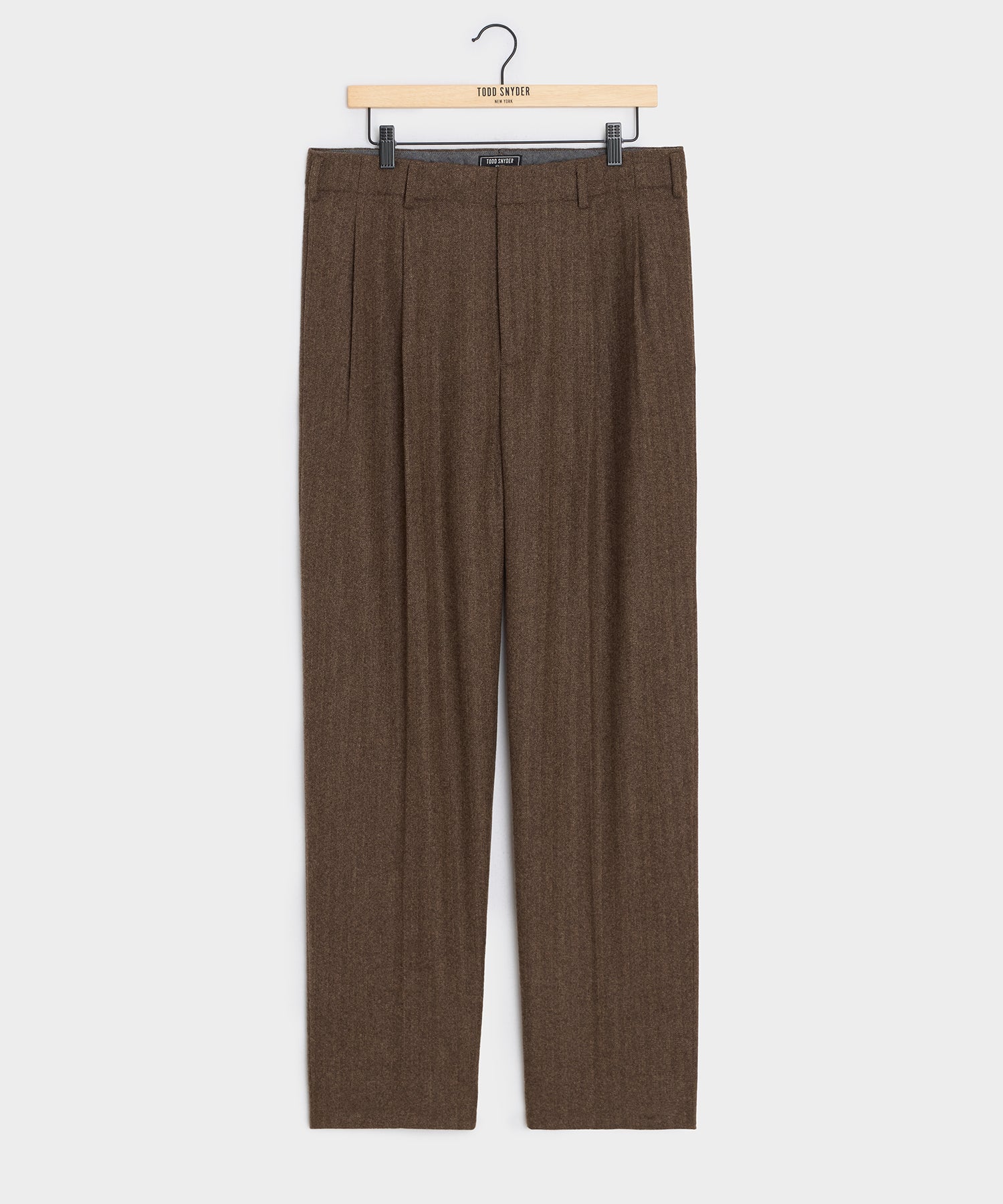 Italian Flannel Herringbone Hollywood Trouser