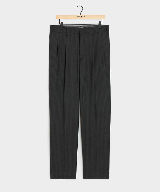 Italian Flannel Striped Hollywood Trouser