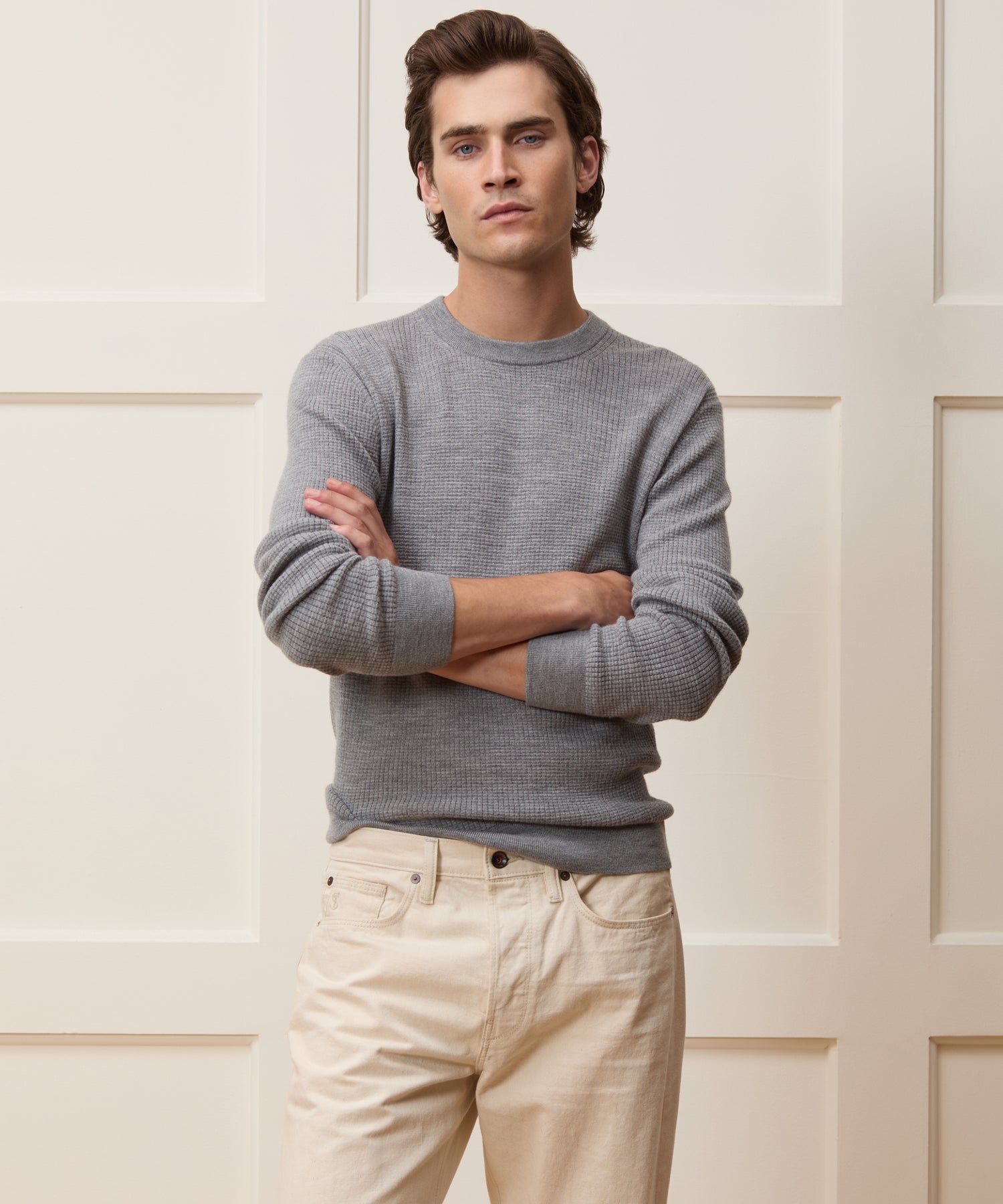Merino Waffle Crewneck