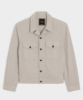 Cropped Denim Eisenhower Jacket
