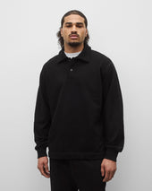 Kyoto Black Midweight Terry Rugby Standard Sweater