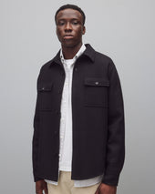 Double Faced Wool Concourse Overshirt