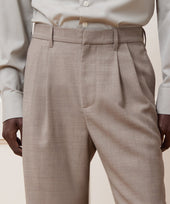 Relaxed Italian Wool Crepe Trouser