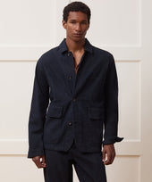 Indigo Stripe Studio Jacket