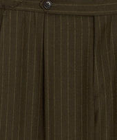 Italian Flannel Pinstripe Side Tab Trouser