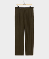 Italian Flannel Pinstripe Side Tab Trouser