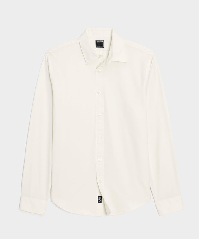 Cotton Twill Long Point Collar Shirt