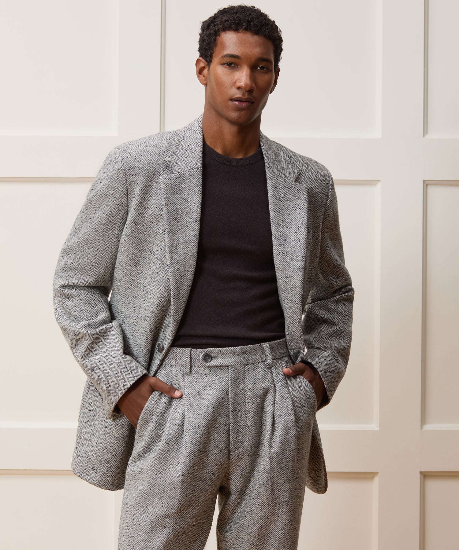 Italian Donegal Herringbone Wythe Jacket