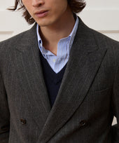 Italian Flannel Pinstripe Double-Breasted Wythe Suit
