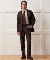Italian Flannel Houndstooth Side Tab Trouser