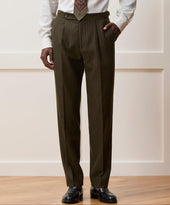 Italian Flannel Pinstripe Side Tab Trouser