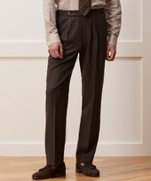Italian Flannel Houndstooth Side Tab Trouser