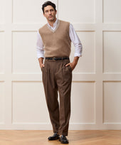 Italian Flannel Herringbone Hollywood Trouser