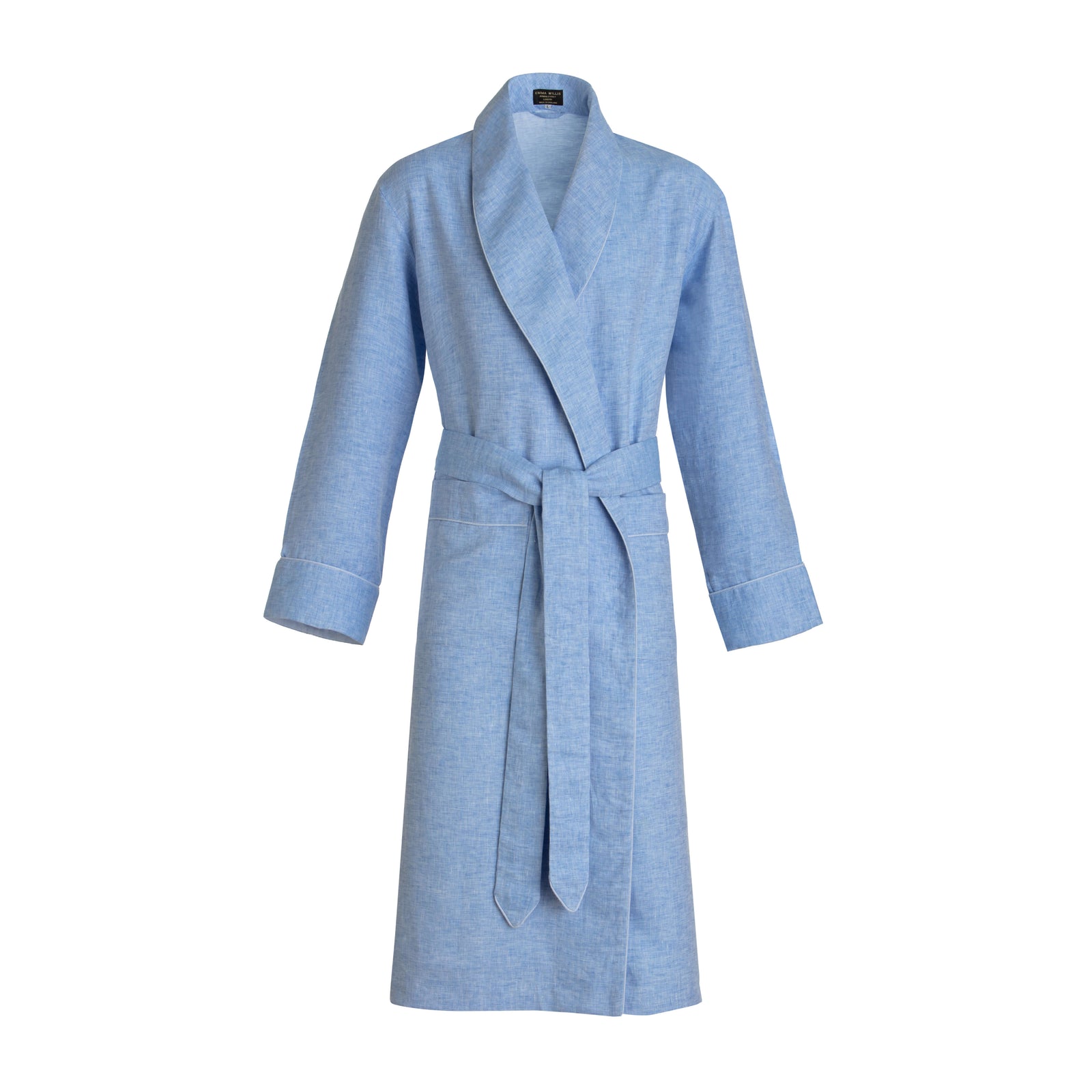Faded Linen Dressing Gown New