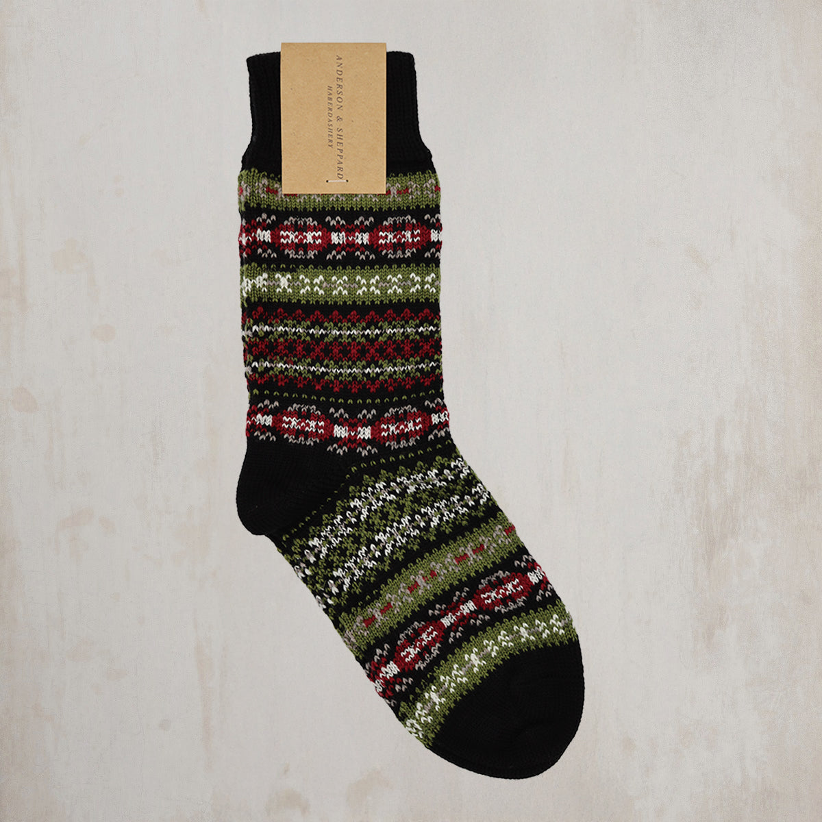 Fair Isle Merino Wool Socks In