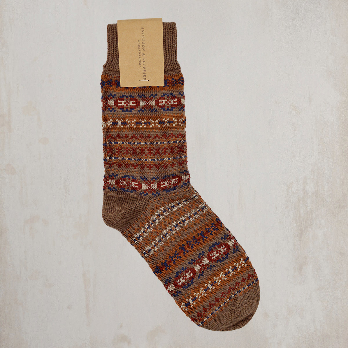 Fair Isle Merino Wool Socks In
