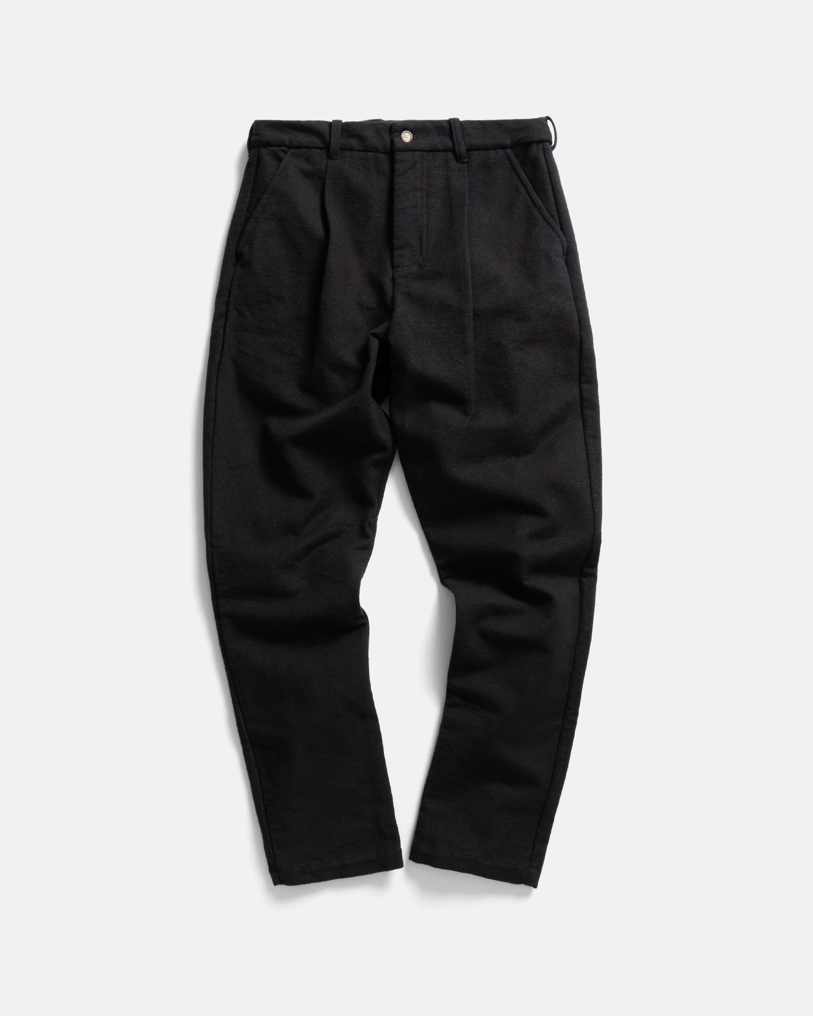 Jian Single Pleat Pant Handspun Cotton Canvas
