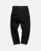 JIAN SINGLE PLEAT PANT - BLACK HANDSPUN COTTON CANVAS