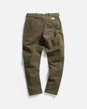 JIAN SINGLE PLEAT PANT - RIFLE GREEN HANDSPUN COTTON CANVAS