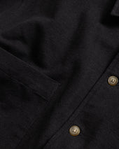 SAM SHIRT JACKET - BLACK HANDSPUN COTTON CANVAS