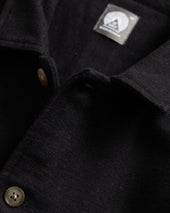 SAM SHIRT JACKET - BLACK HANDSPUN COTTON CANVAS