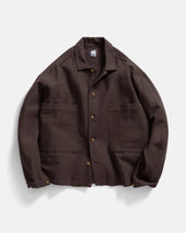 SAM SHIRT JACKET - CHOCOLATE TORTE HANDSPUN COTTON CANVAS