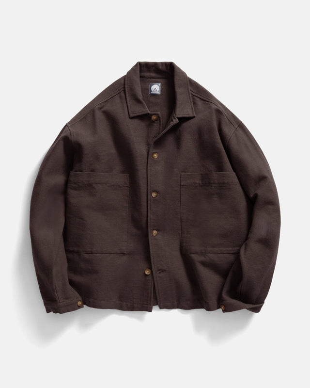 SAM SHIRT JACKET - CHOCOLATE TORTE HANDSPUN COTTON CANVAS