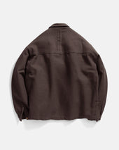 SAM SHIRT JACKET - CHOCOLATE TORTE HANDSPUN COTTON CANVAS