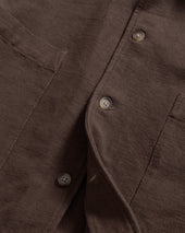 SAM SHIRT JACKET - CHOCOLATE TORTE HANDSPUN COTTON CANVAS